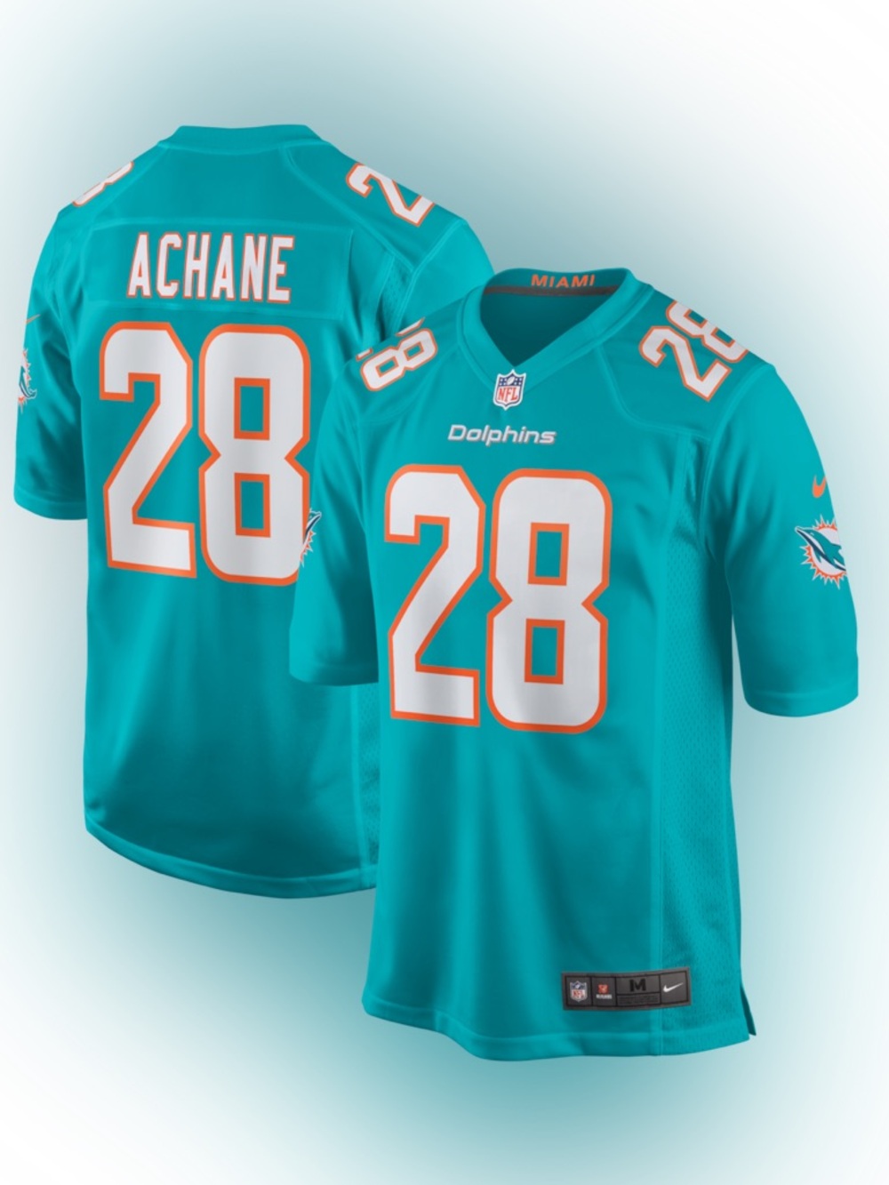Men's Miami Dolphins Devon Achane Nike Aqua Player Game Jersey